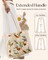 Aesthetic Embroidery Tote Bag for Women - Reusable Canvas Cloth Shoulder Bag with Cute 3d Full Daisy Embroidered Designer Shopping Bag for Grocery, Work, Book, Vacation